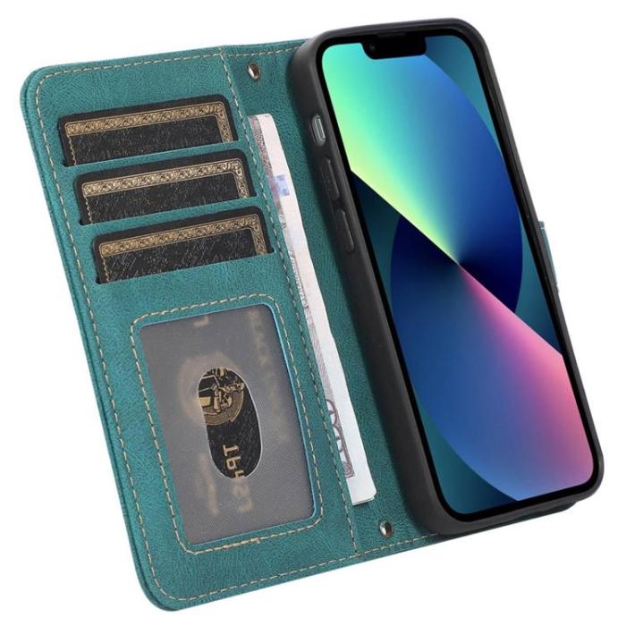 OEM - iPhone 14 Plus Plånboksfodral Flip - Grön