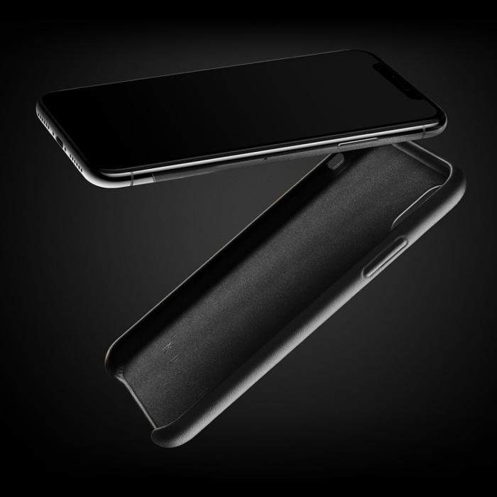 UTGATT5 - Mujjo läderfodral för iPhone XS / X - Svart