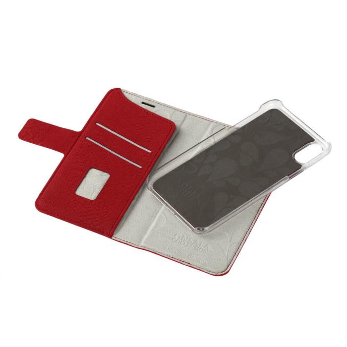 UTGATT - Onsala iPhone X/Xs Plånboksfodral Saffiano - Röd