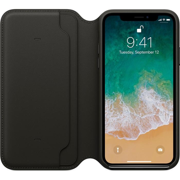 UTGATT5 - Läderfodral till iPhone X – Svart