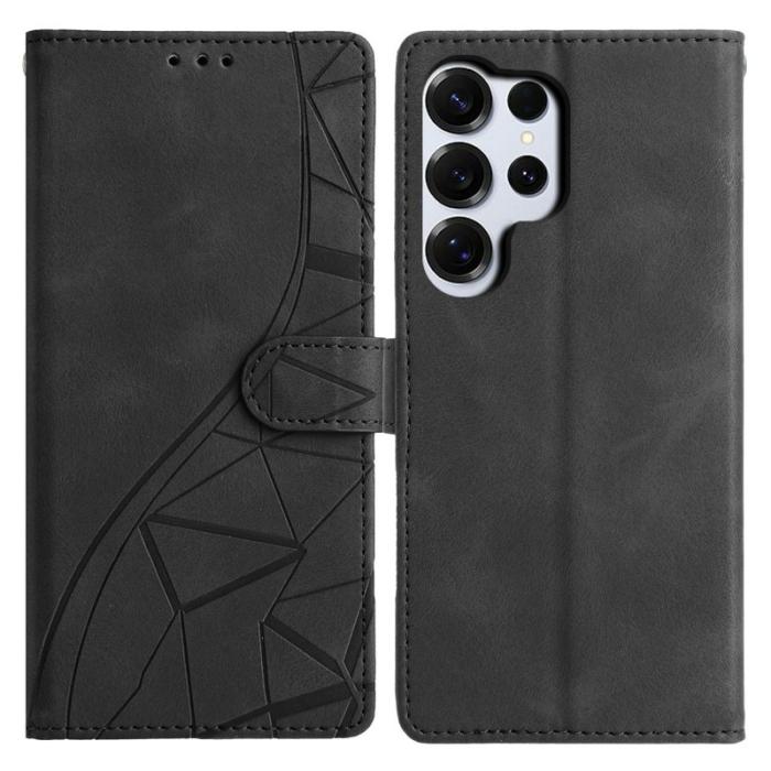 OEM - Samsung Galaxy S26 Ultra Plånboksfodral Ställ Impräntad Konstläder - Svart