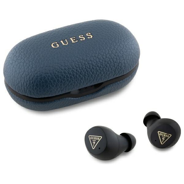 Guess TWS In-Ear Hörlurar Bluetooth Grained Classic Logo - Blå | 505771 | AlltMobil