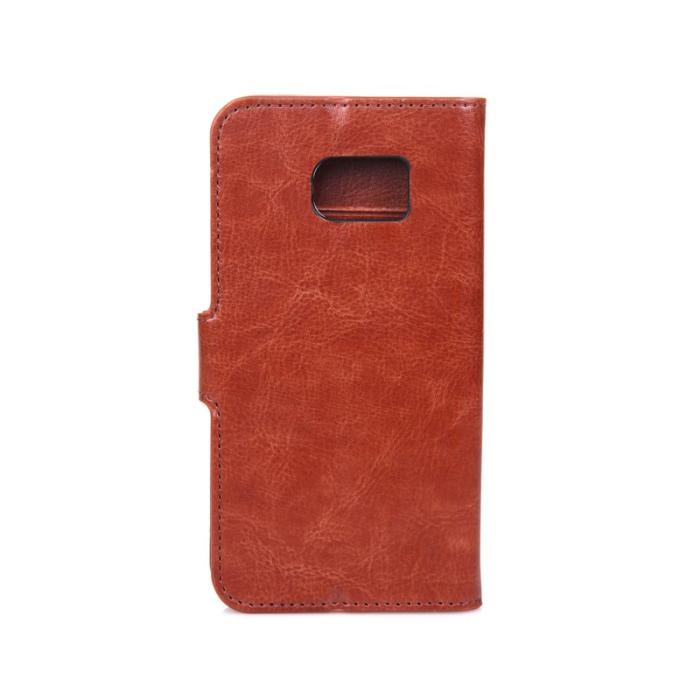 UTGATT1 - GEAR Plånboksfodral till Samsung Galaxy S6 Edge Brun