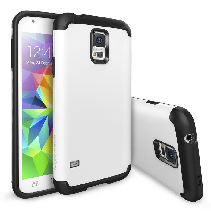 UTGATT5 - Ringke Double Layer Armor Skal till Samsung Galaxy S5 (Vit)