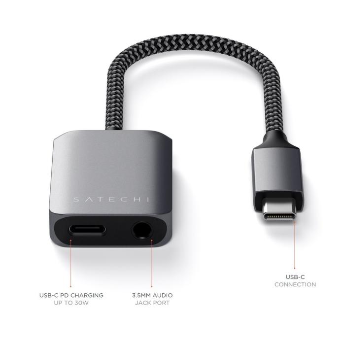 UTGATT1 - Satechi USB-C till 3.5mm och USB-C PD