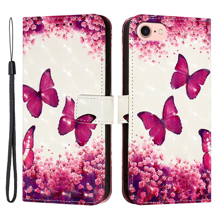 iPhone 16e Plånboksfodral Printing Pattern Med Rem | 2353 | AlltMobil