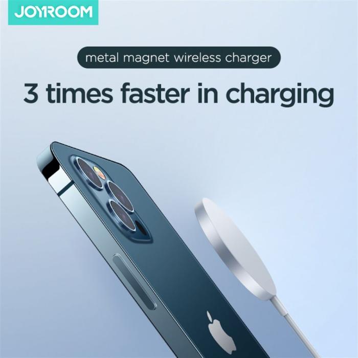 UTGATT5 - Joyroom - JR-A41 Magnetic Magsafe Wireless Charger 15W - Silver