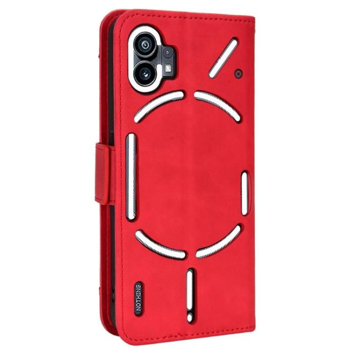 A-One Brand - Nothing Phone 1 Plånboksfodral PU Läder - Röd