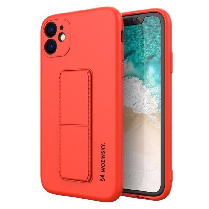 Wozinsky - Wozinsky Kickstand Silicone Skal iPhone 11 Pro - Röd