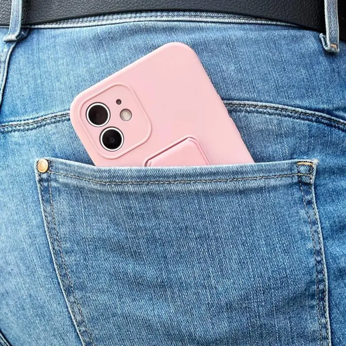 Wozinsky - Wozinsky Kickstand Silikon Skal iPhone 12 - Navy Blå