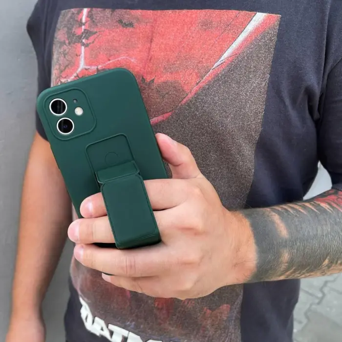 Wozinsky - Wozinsky Kickstand Silikon Skal iPhone 12 - Navy Blå