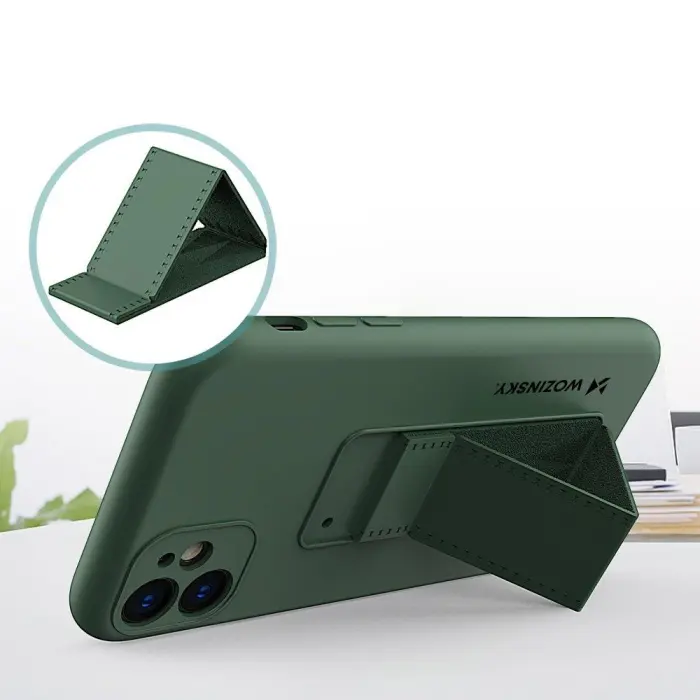 Wozinsky - Wozinsky Kickstand Silikon Skal iPhone 12 - Navy Blå