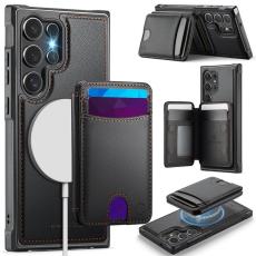 OEM - JEEHOOD Samsung Galaxy S23 Ultra Fodral KonstL&auml;der - Svart