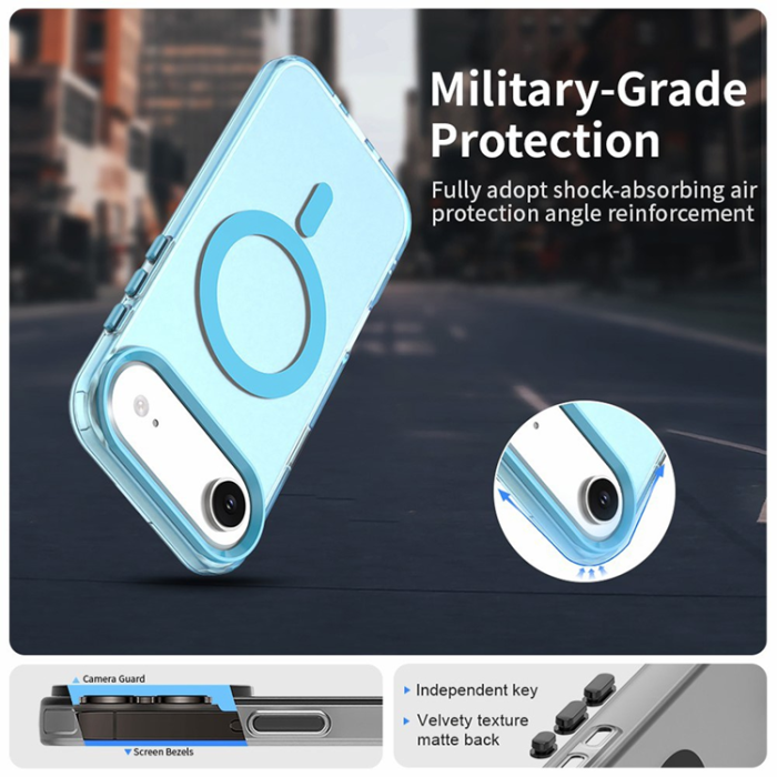 A-One Brand - iPhone 17 Air Mobilskal MagSafe Anti Drop Hybrid - Blå