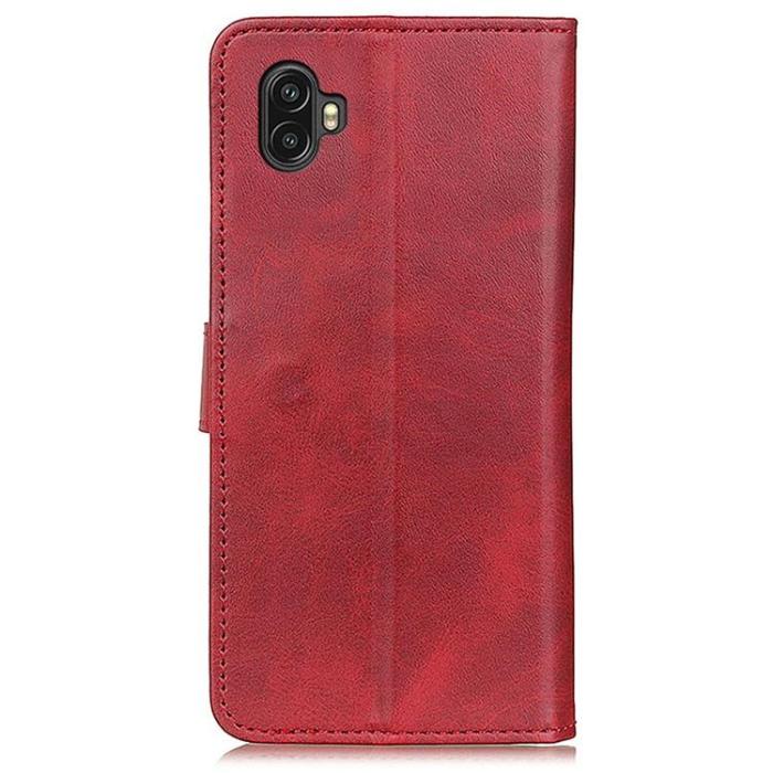 A-One Brand - Galaxy Xcover 6 Pro Plånboksfodral PU Läder - Röd