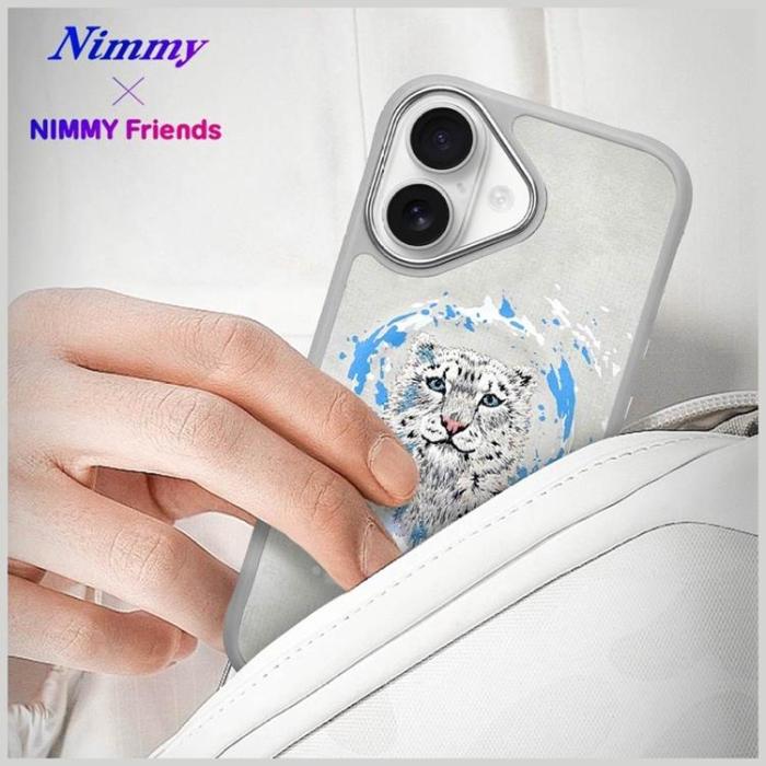 NIMMY - Nimmy iPhone 16 Mobilskal MagSafe Panther - Ljusgrå
