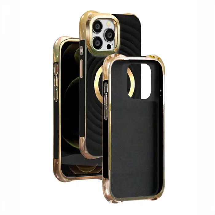 OEM - iPhone 15 Pro Max Mobilskal Magsafe Circle Glam - Svart