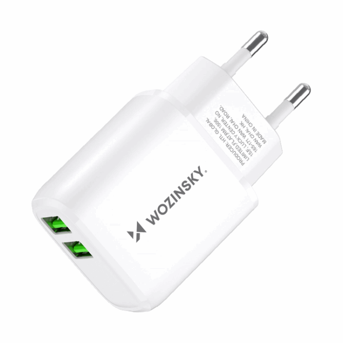 Wozinsky - Wozinsky Väggladdare CUWCW 2.4A 2 x USB-A - Vit