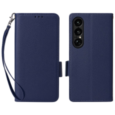 A-One Brand - Sony Xperia 1 VII Plånboksfodral Litchi Texture Med Rem 