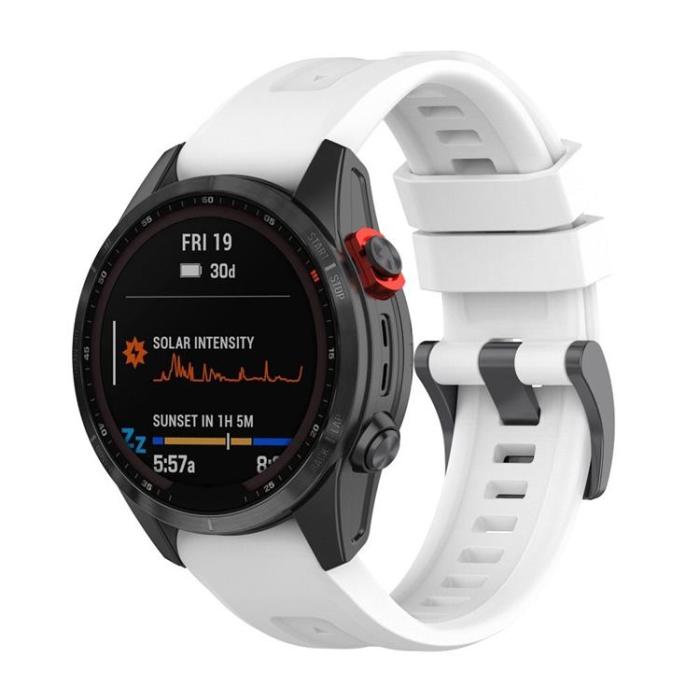 OEM - Garmin Fenix 5X/6X/6X Pro/7X Armband Silikon - Vit