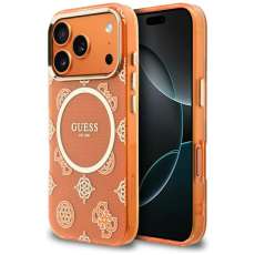 Guess - Guess Mobilskal F&ouml;r iPhone 17 Pro Max MagSafe IML Peony Dot - Orange