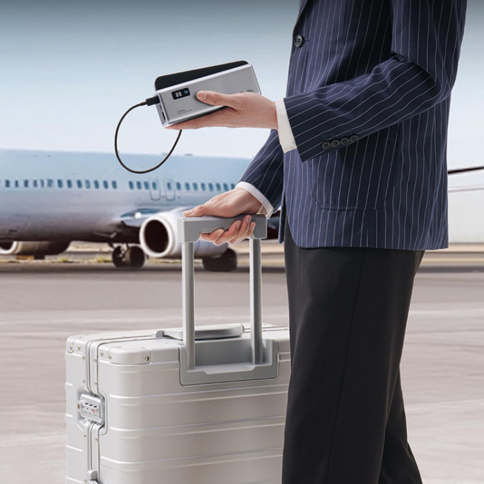 Cuktech - Cuktech Powerbank 20000 mAh 150W 2xUSB-C USB-A - Grå