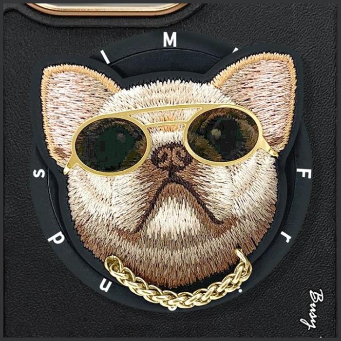 NIMMY - Nimmy iPhone 16 Pro Mobilskal MagSafe Glasses Cool Dog - Svart