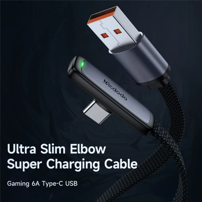 MCDODO - MCDODO USB-A - USB-C 100W Kabel 1.2m 6A CA-3340 MDD - Svart