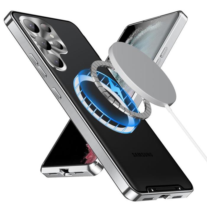 OEM - Galaxy S23 FE Mobilskal Magsafe Magnetic Metall - Silver