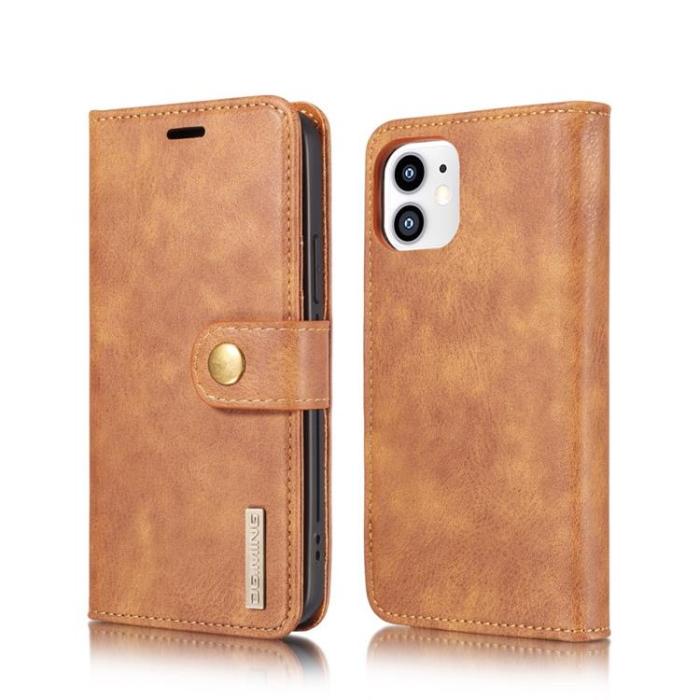 DG.MING - DG.MING Detachable Äkta Läder Plånboksfodral iPhone 11 - Brun