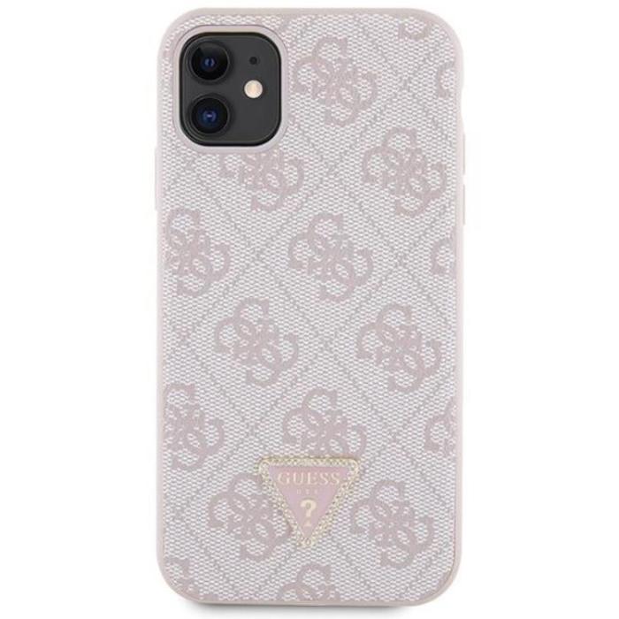 Guess - Guess iPhone 11/XR Mobilskal Crossbody Metall Logo - Rosa