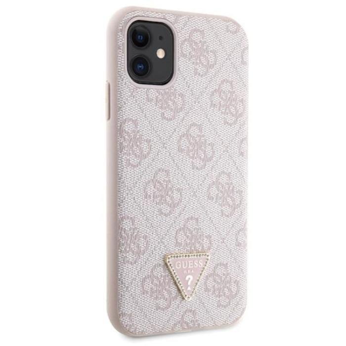 Guess - Guess iPhone 11/XR Mobilskal Crossbody Metall Logo - Rosa