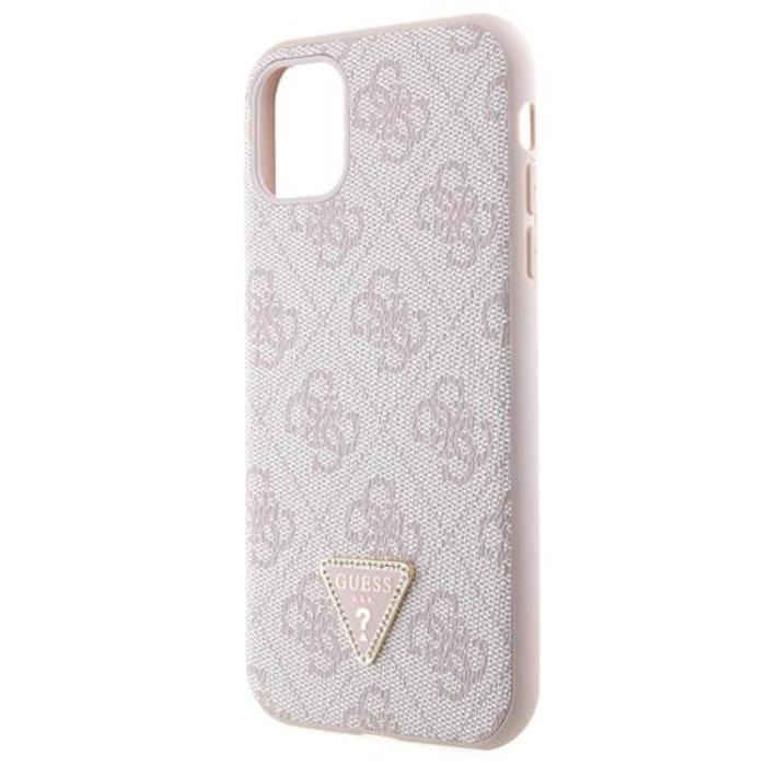 Guess - Guess iPhone 11/XR Mobilskal Crossbody Metall Logo - Rosa