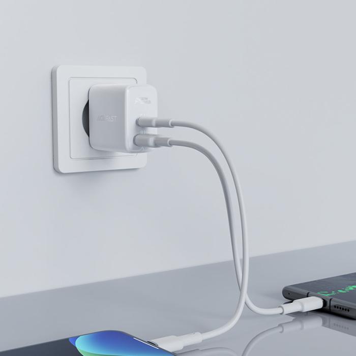 Acefast - Acefast PD Väggladdare USB Till USB-C 32W - Vit
