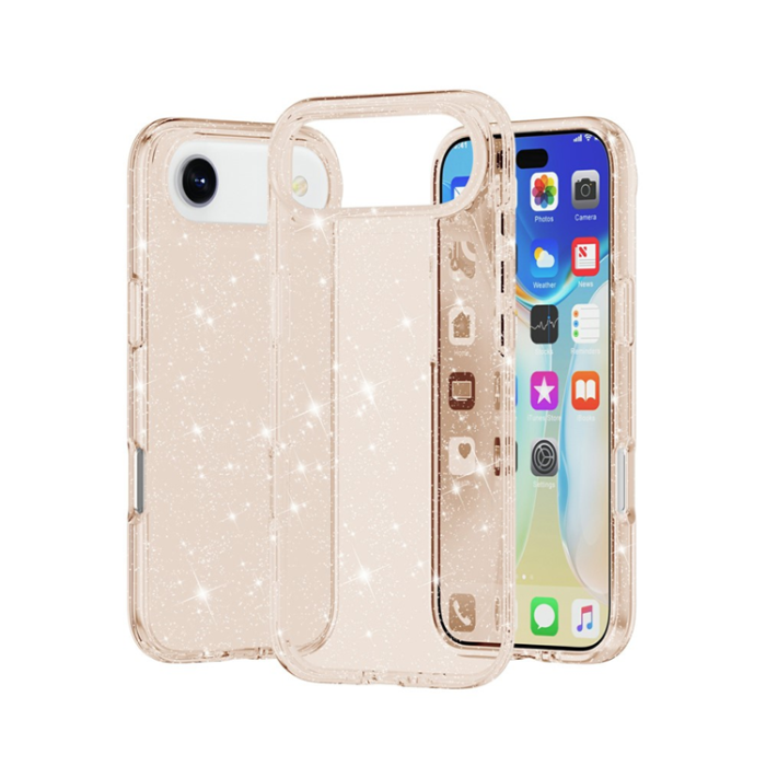 AMORUS - AMORUS iPhone Air Mobilskal Shockproof - GlitterGuld
