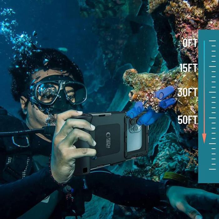 Tech-Protect - Tech-Protect Universala Vattentät Mobilväskor Diving - Svart