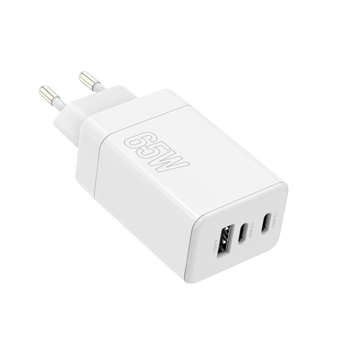 Maxlife - Maxlife Väggladdare 2x USB-C 1x USB 65W - Vit