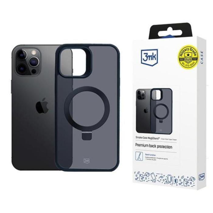 3MK - 3MK iPhone 12 Pro Max Mobilskal MagSafe Smoke Stativ - Svart