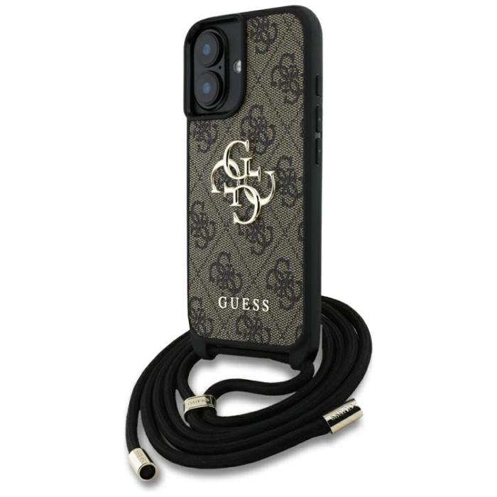 Guess - Guess iPhone 16 Plus Mobilskal Crossbody Big Logo - Brun