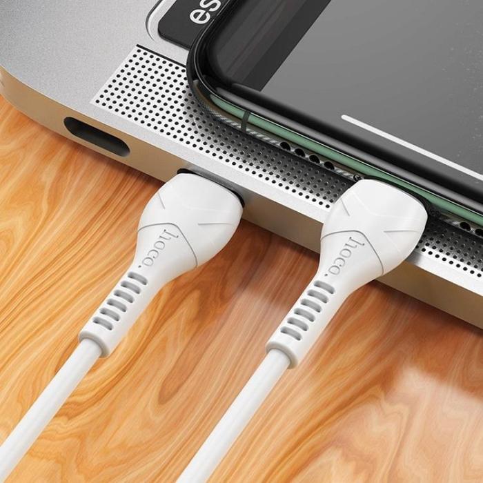 UTGATT - Hoco Snabb Typ-C Till Lightning Kabel 20W 1m - Vit