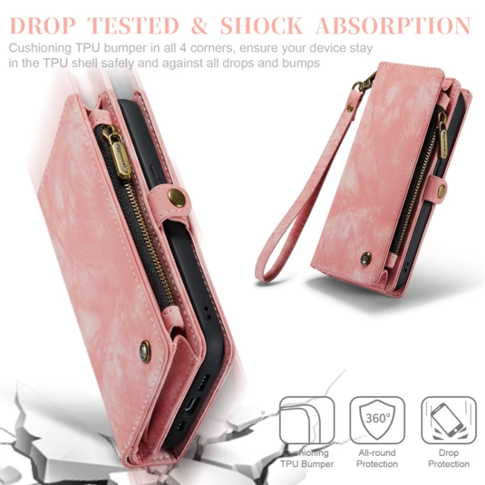 Caseme - Caseme iPhone 7/8/SE(2020/2022) Plånboksfodral Detachable Rosa