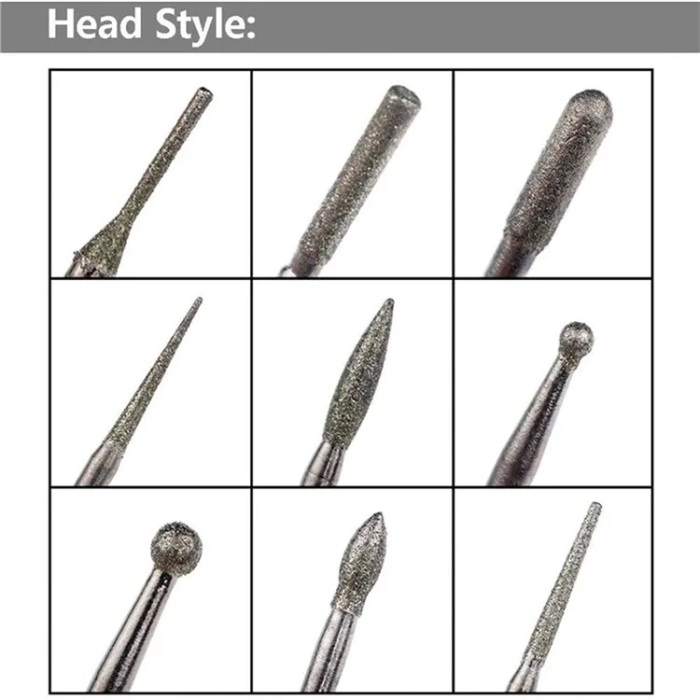 OEM - [30-Pack] Nail Art-borr med 3.0 mm Skaftsliphuvudverktyg