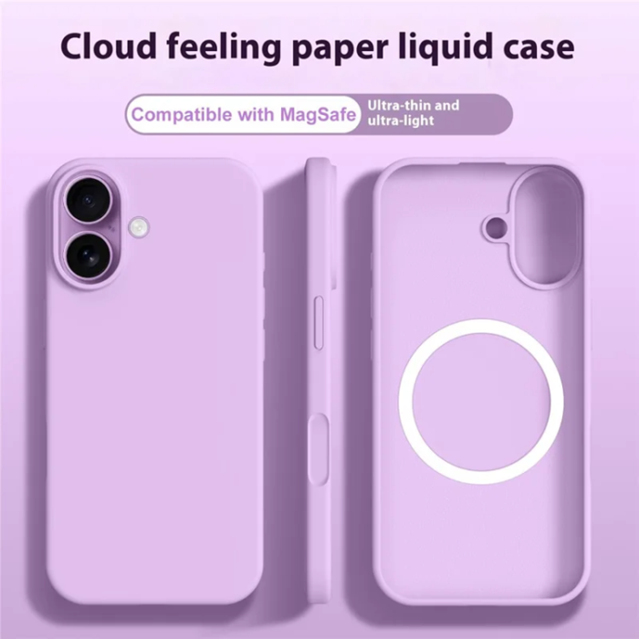 A-One Brand - iPhone 17 Mobilskal MagSafe Ultra Thin Silicone - Dreamy Lila