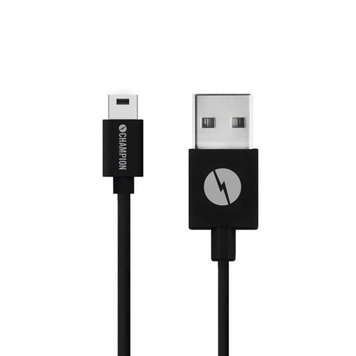 UTGATT1 - Champion Ladd & Synk kabel Mini USB 1,5m - Svart