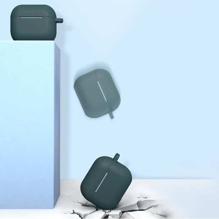 OEM - AirPods 3 Skal Silicone Hörlurar Hook - Blå