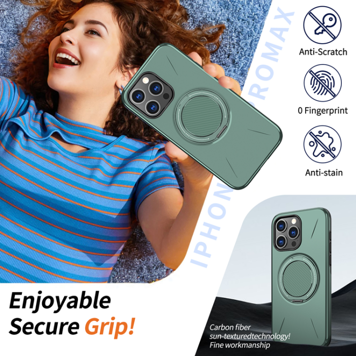 A-One Brand - iPhone 13 Pro Max Mobilskal MagSafe Rotating Kickstand TPU + PC