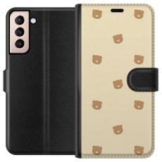 iSecrets - Pl&aring;nboksfodral till Samsung Galaxy S21 med Bj&ouml;rnm&ouml;nster