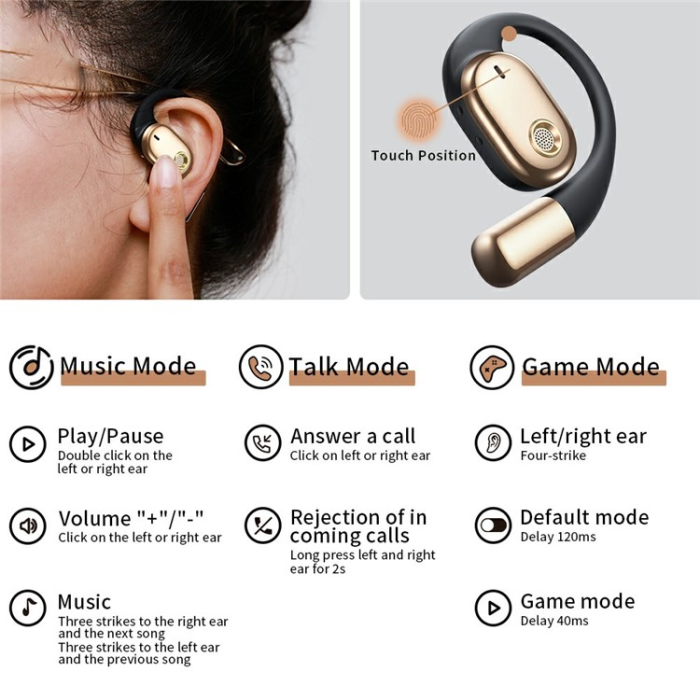 XUNDD - XUNDD On-Ear Hörlurar Bluetooth Vattentätt W003 - Apricot