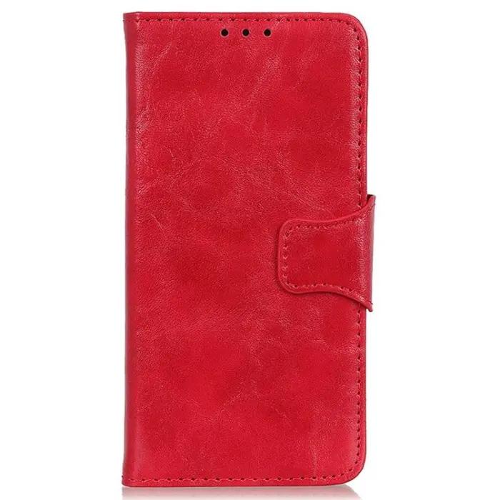 OEM - Sony Xperia 5 IV Plånboksfodral Äkta Läder Crazy Horse - Röd