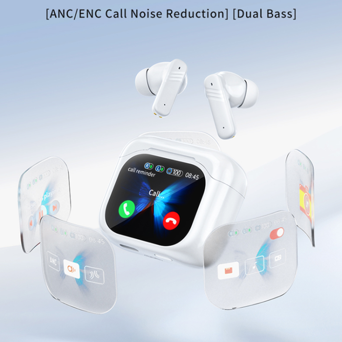 A-One Brand - TWS Trådlösa Bluetooth-Hörlurar In-Ear HD Touch Screen Laddningsfodral LX-50